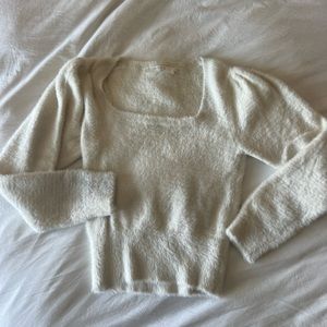 ASTR the Label cropped Fuzzy sweater